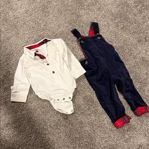 Max Studio Cream and Navy Kids Matching Set